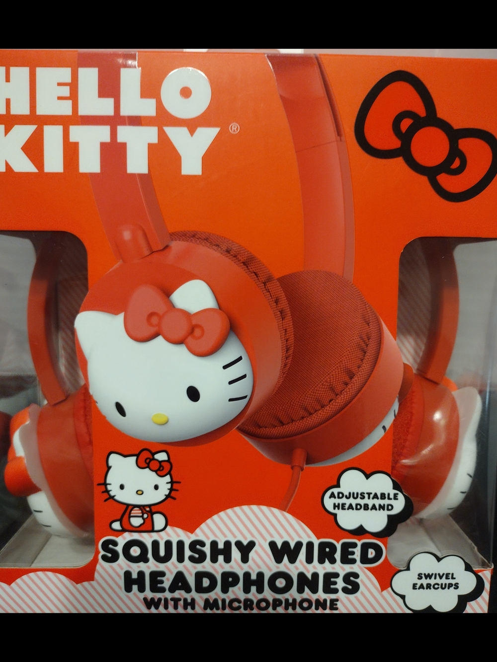 Hello Kitty Red On-Ear Headphones with Character Earcups